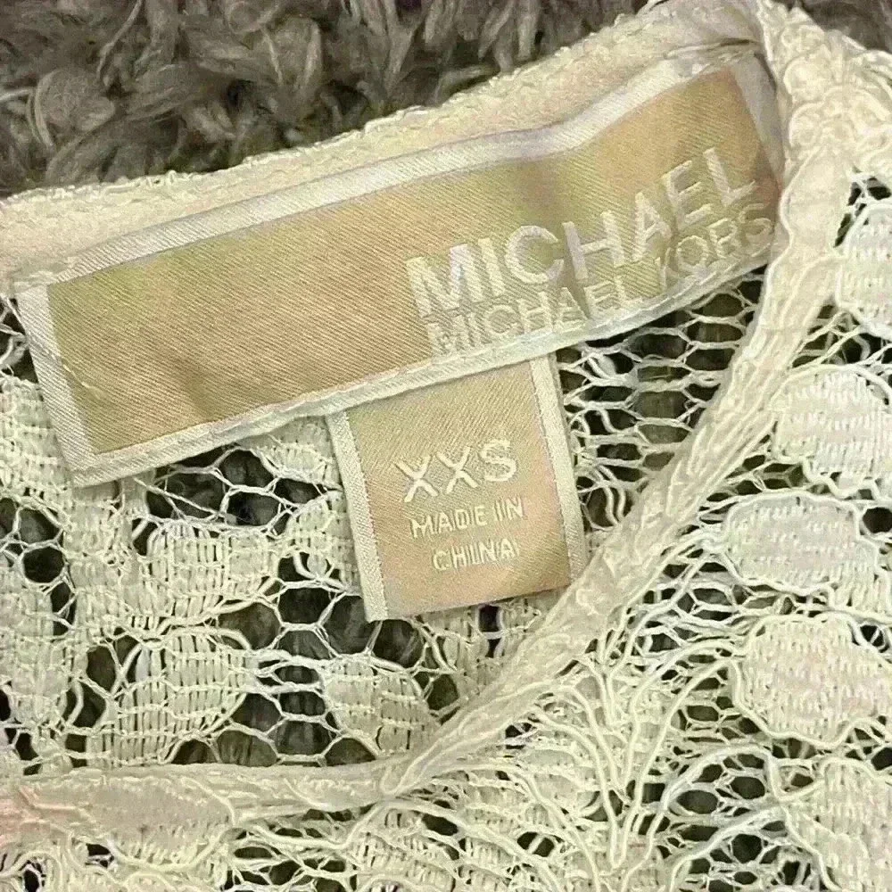 Michael Kors Lace Long Bell Sleeve Top Color Cream/Off White Size XXS